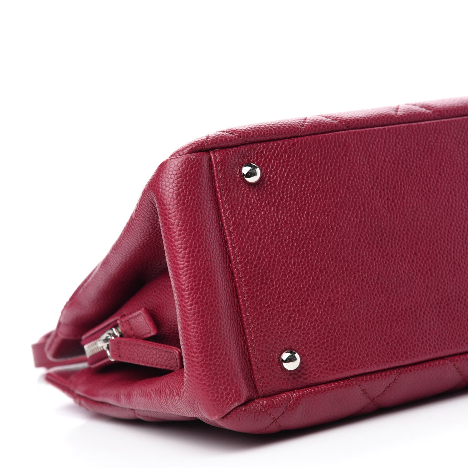Chanel Caviar Quilted Timeless CC Shopping Tote Red 6 of 13