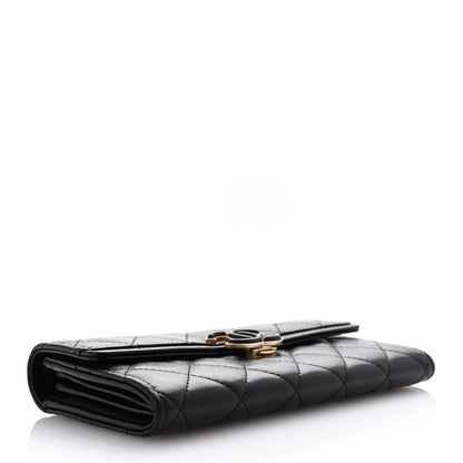 Chanel Lambskin Quilted CC Chic Gusset Wallet Black 4 of 9