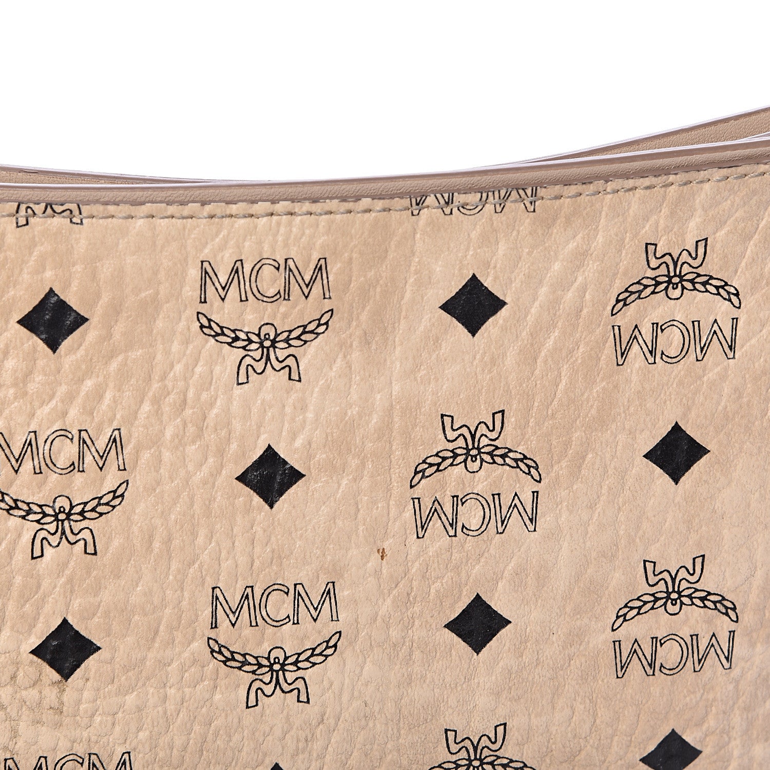 MCM Visetos Medium Essential Shoulder Bag Beige 16 of 17