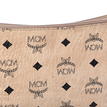 MCM Visetos Medium Essential Shoulder Bag Beige 16 of 17