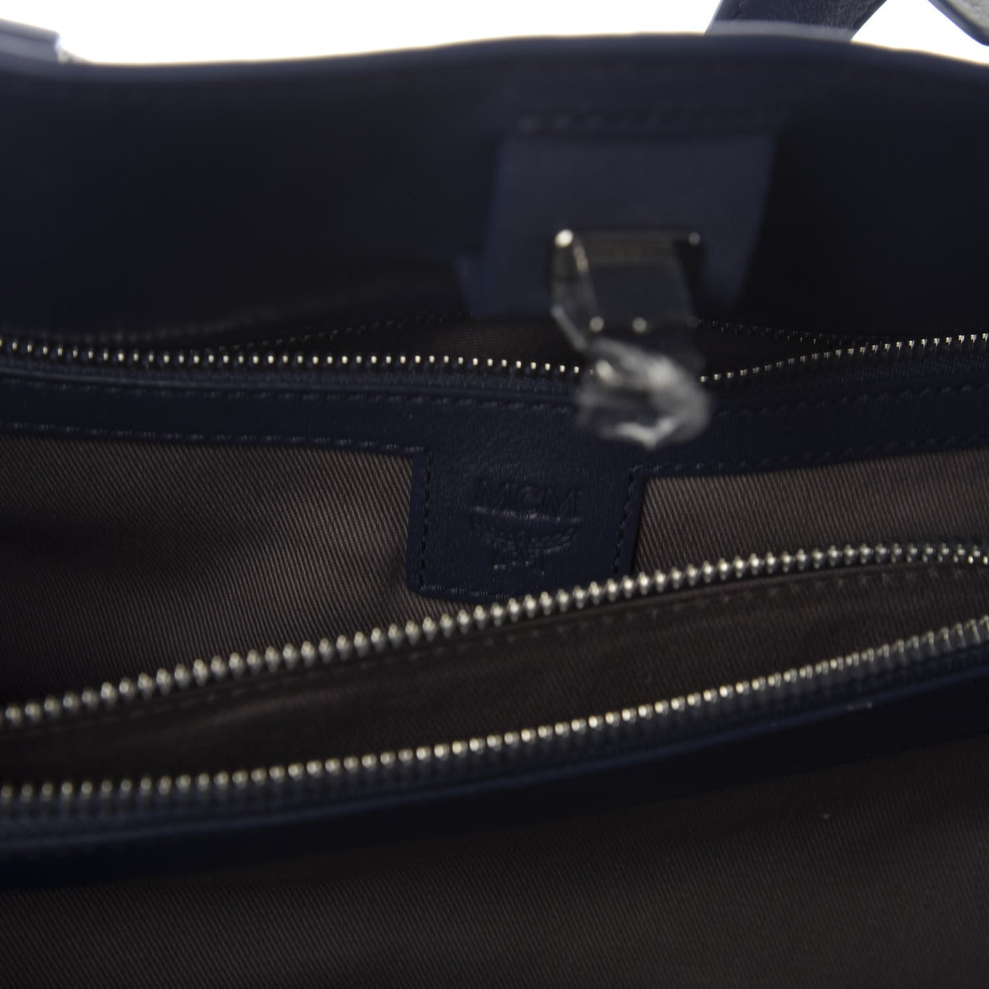 Calfskin Ottomar Monogram Large Essential Tote Navy Blue