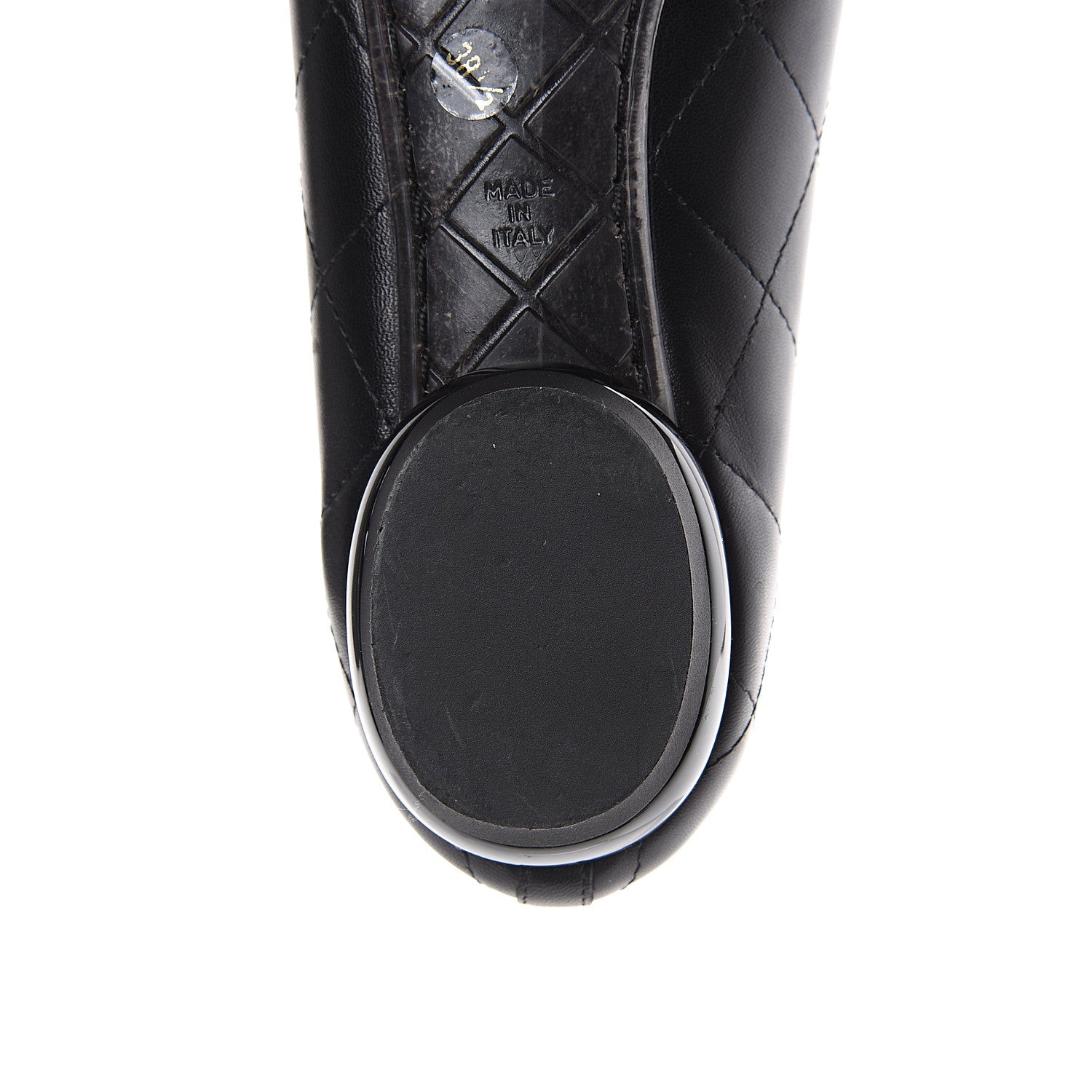 Chanel Lambskin Cambon Quilted Ballerina Flats 38.5 Black 9 of 11