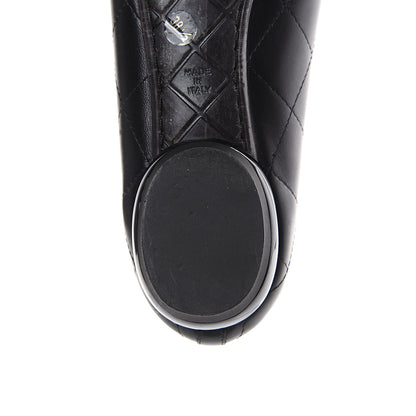 Chanel Lambskin Cambon Quilted Ballerina Flats 38.5 Black 9 of 11
