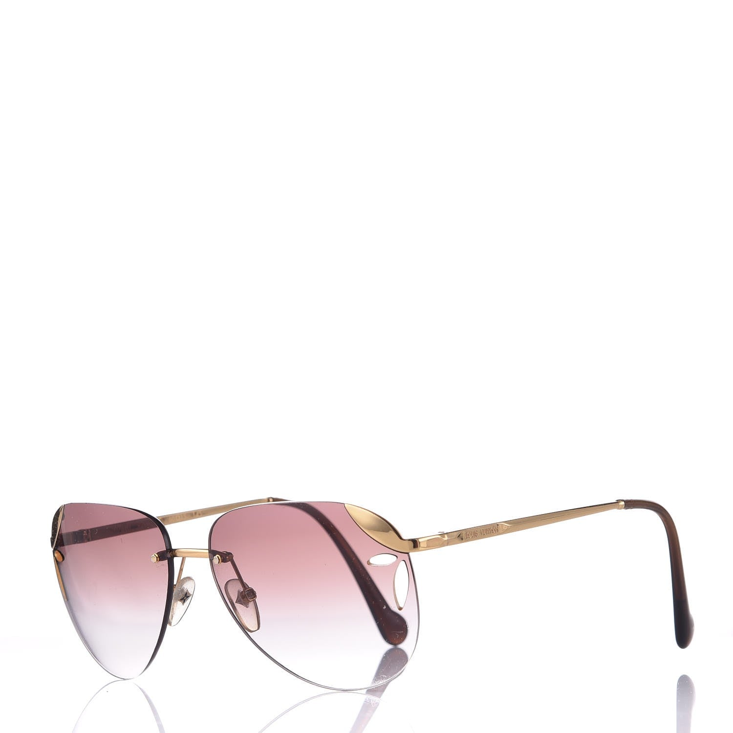 Louis Vuitton Lila Pilot Aviator Sunglasses Z0761U Brown 1 of 7