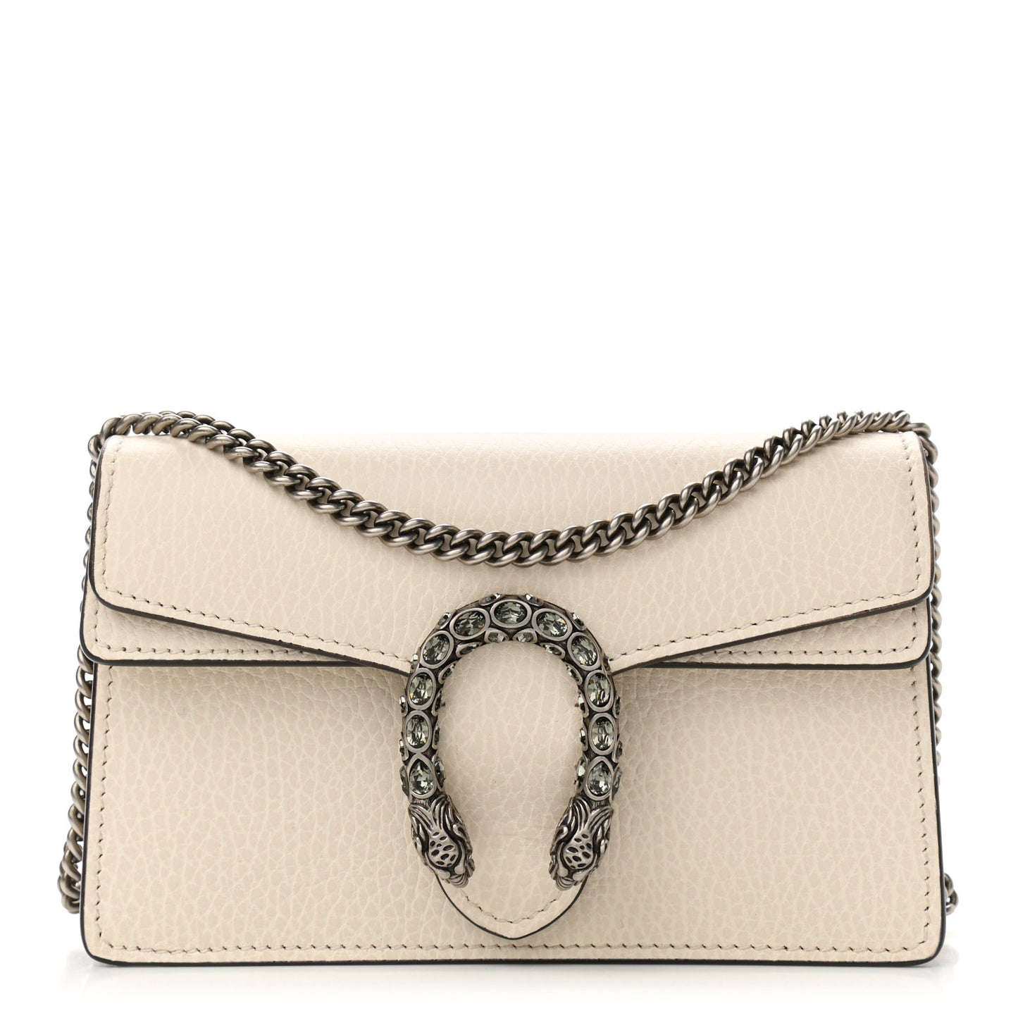 Dollar Calfskin Crystal Super Mini Dionysus Shoulder Bag Mystic White Black Diamond