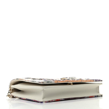 Christian Dior Calfskin KaleiDiorscopic Diorama Wallet On Chain Pouch Latte Multicolor 4 of 10