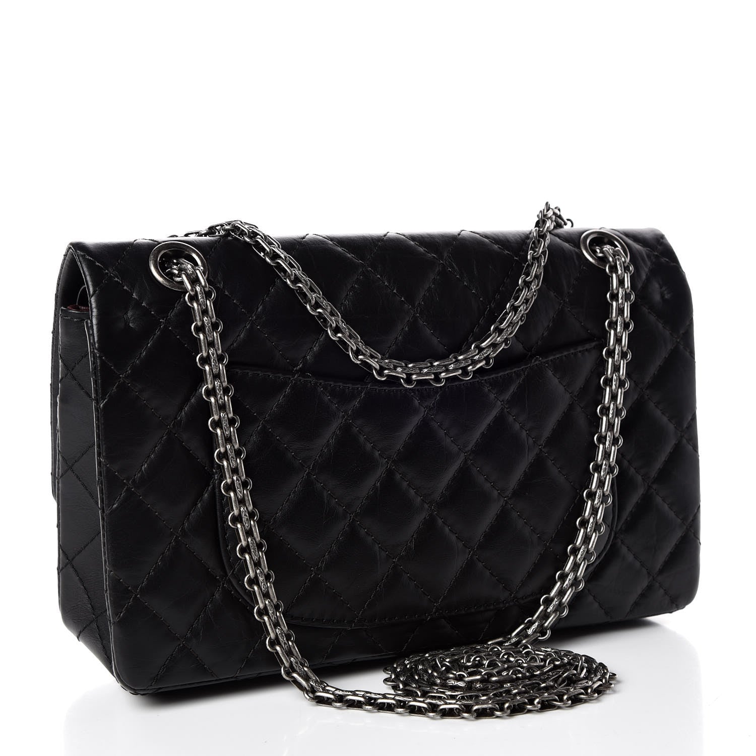 Chanel Aged Calfskin Quilted 2.55 Reissue 225 Flap Black 3 of 9