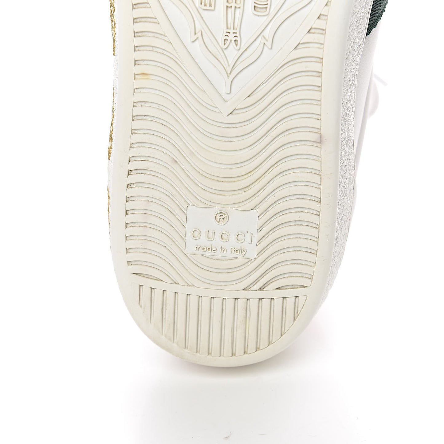 X SEGA Calfskin Web Guccy Mens Ace Sneakers 9 White