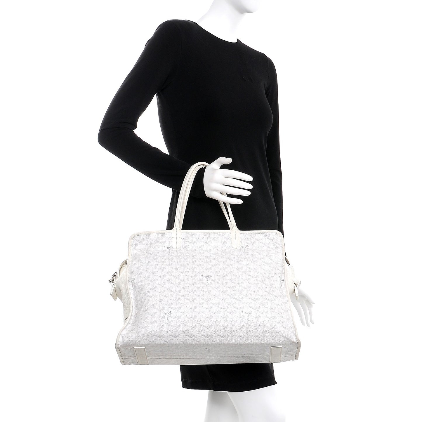 Goyardine Sac Hardy Pet Carrier PM White