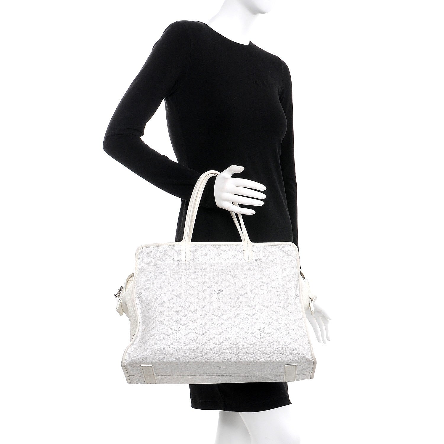 Goyard Goyardine Sac Hardy Pet Carrier PM White 2 of 16