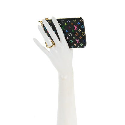 Louis Vuitton Monogram Multicolor Key Pouch Black Grenade 2 of 7