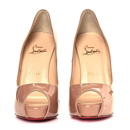 Christian Louboutin Patent New Very Prive 120 Pumps 37 Nude 2 of 10