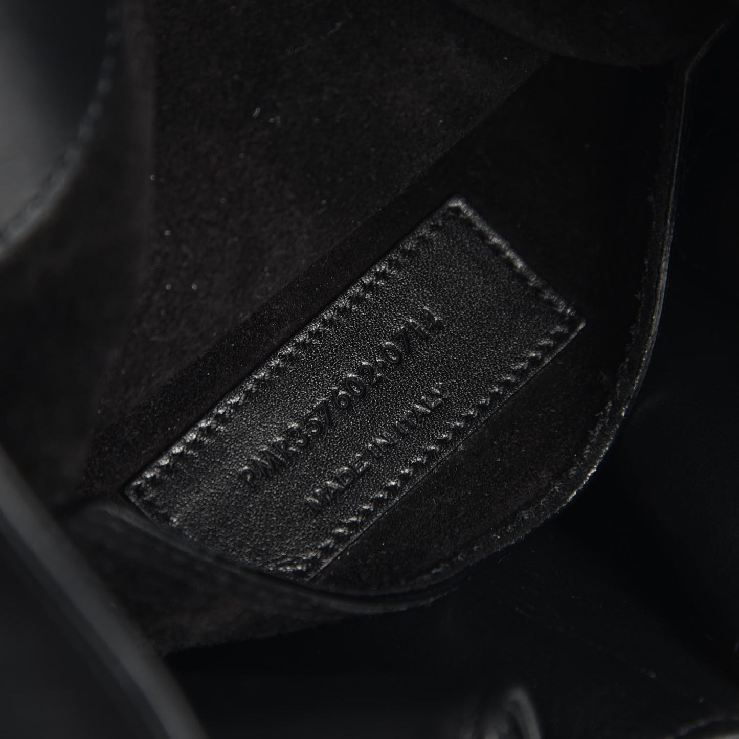 Calfskin Studded Medium Emmanuelle Bucket Bag Black