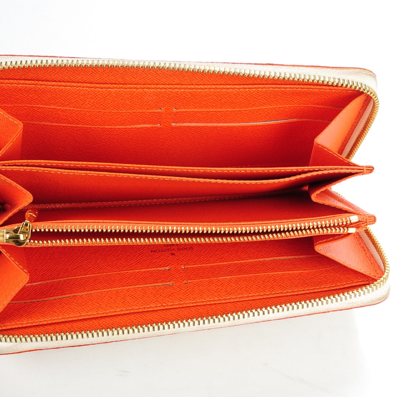 Louis Vuitton Monogram Multicolor Zippy Wallet White Orange 9 of 10
