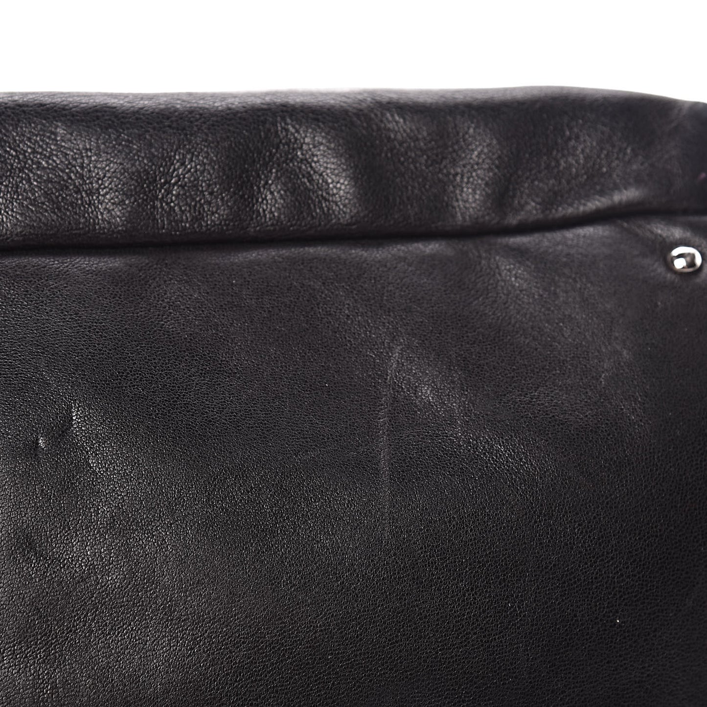Lambskin Lax Accordion Hobo Black