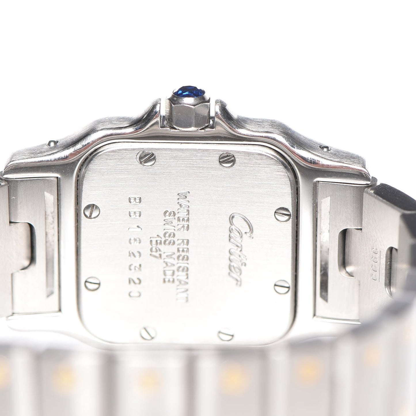 Stainless Steel 18K Yellow Gold 24mm Santos De Cartier Galbee Quartz Watch
