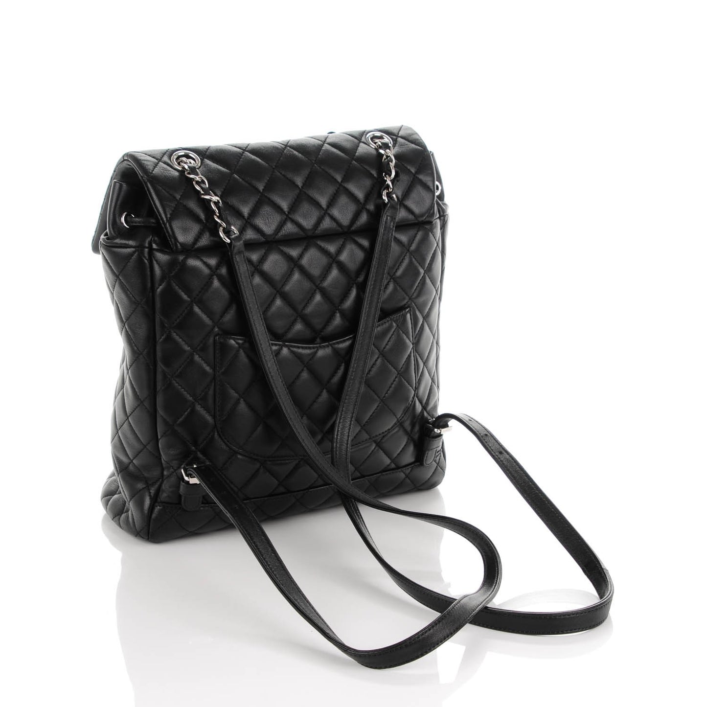Lambskin Quilted Large Urban Spirit Backpack Black