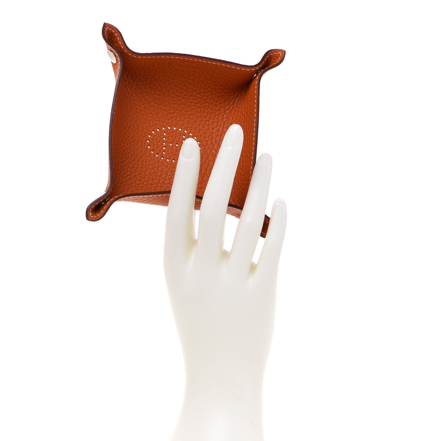 Hermes Taurillon Clemence Mini Mises et Relances Change Tray Orange 2 of 7