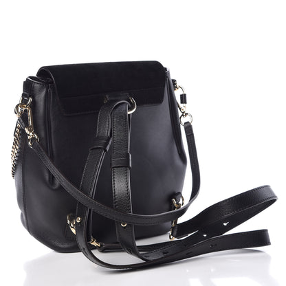 Chloe Suede Calfskin Small Faye Backpack Black 3 of 12