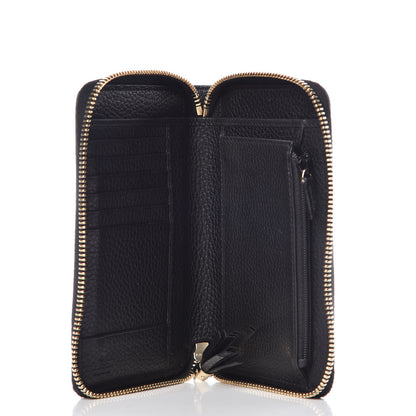 Gucci Pebbled Calfskin Medium Soho Zip Around Wallet Black 5 of 8