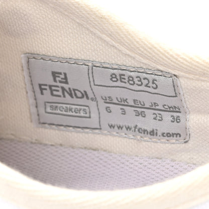 Fendi Canvas Lurex FF Womens Domino Low Top Sneakers 36 White 10 of 10