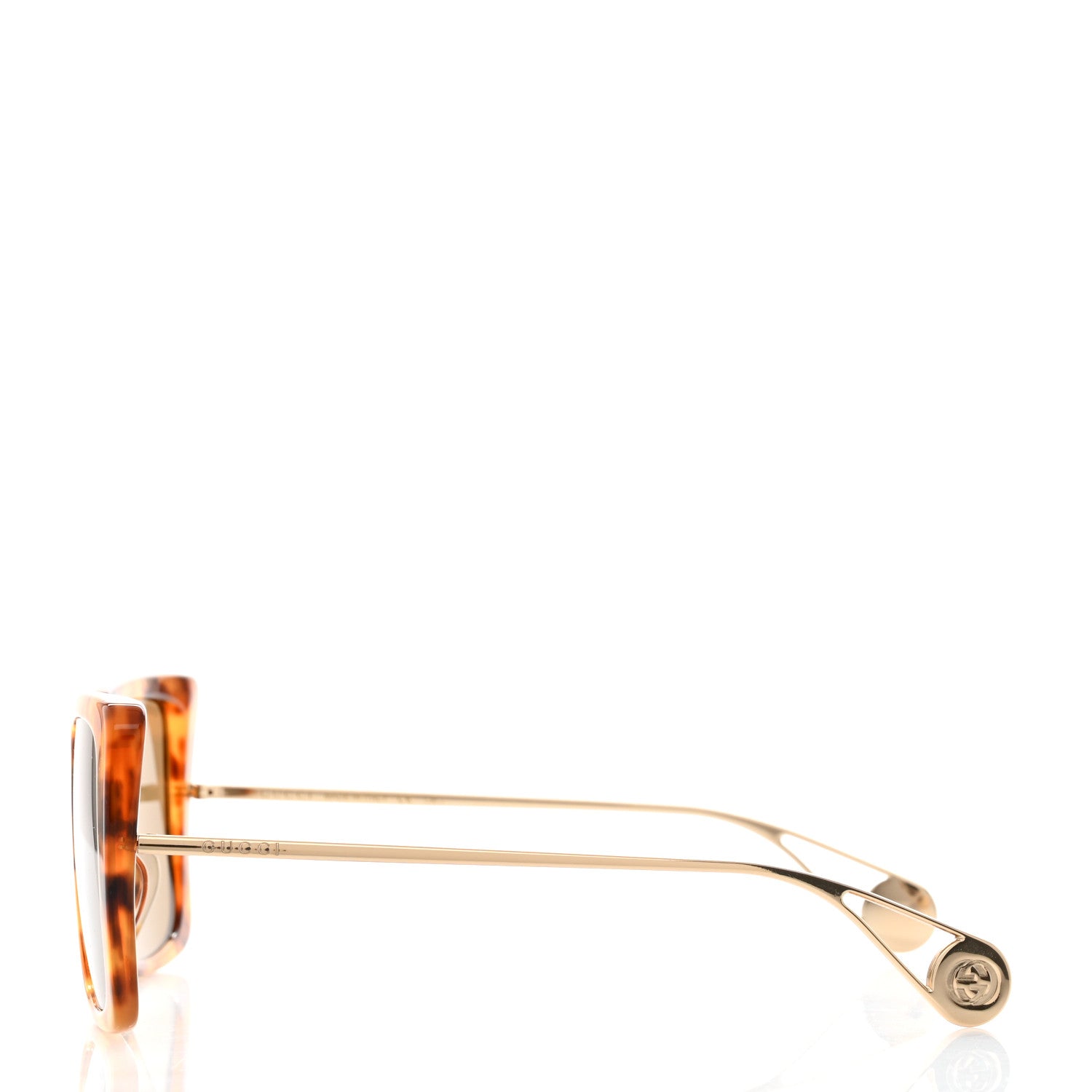 Gucci Acetate Oversize Square Frame GG0435S Sunglasses Havana 3 of 8