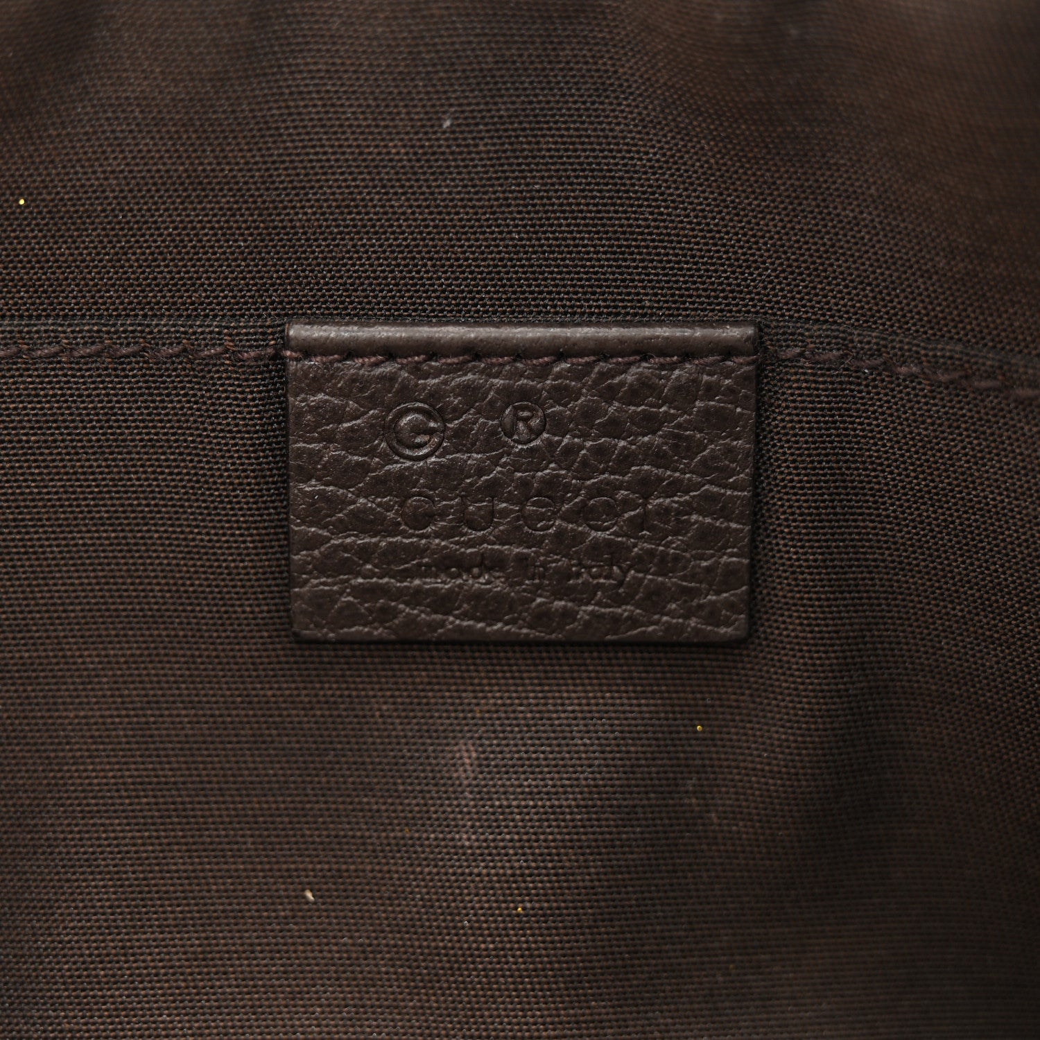 Gucci Monogram Dollar Calfskin Belt Bag Beige Ebony Testa di Moro Marrone Scuro 6 of 15