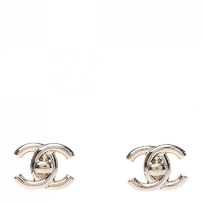 Chanel Metal CC Turnlock Earrings Gold 1 of 5
