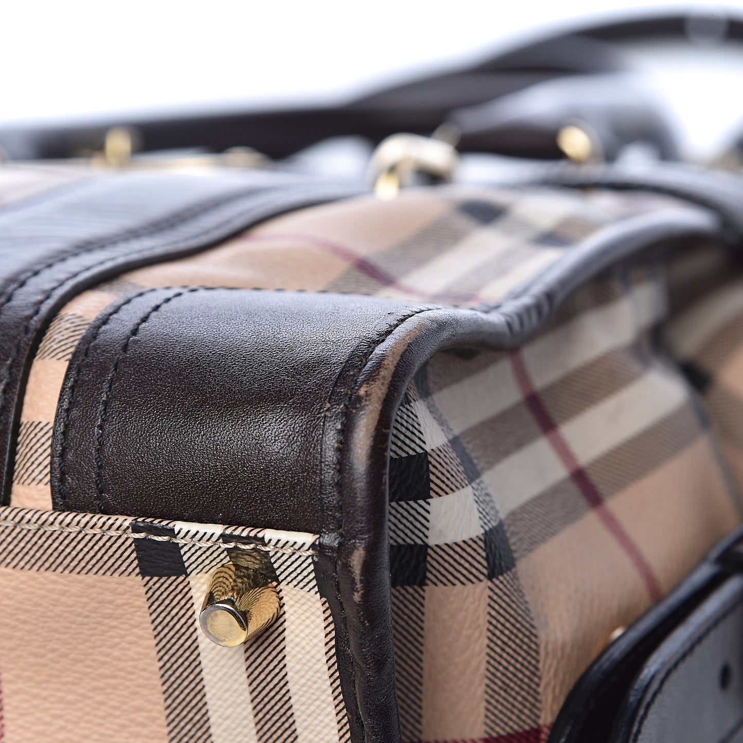 Haymarket Check Minford Portrait Tote Chocolate