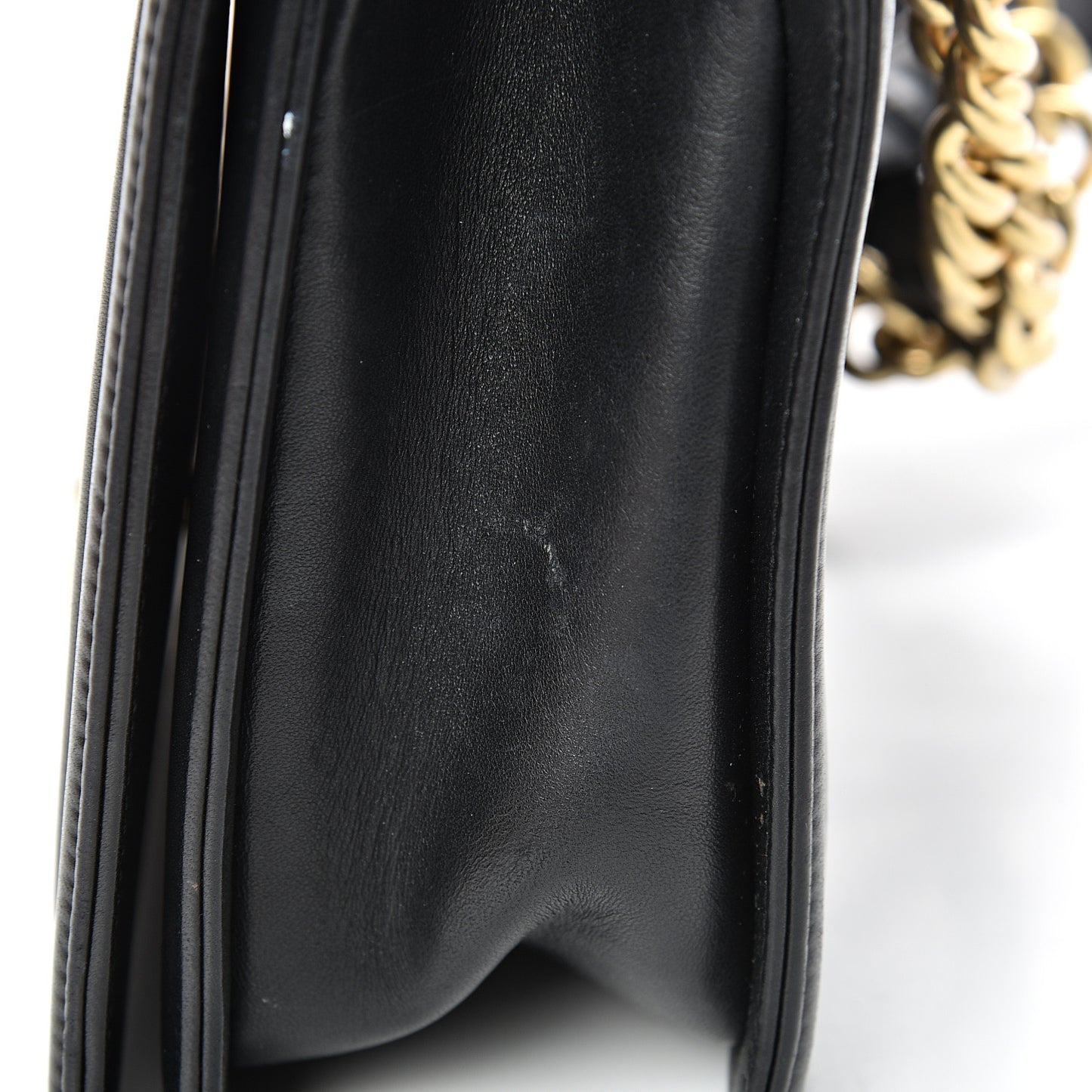 Lambskin Quilted New Medium Boy Flap Black