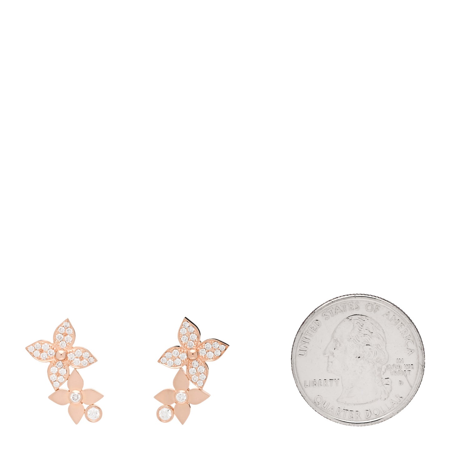 18K Pink Gold Diamond Idylle Blossom Earrings
