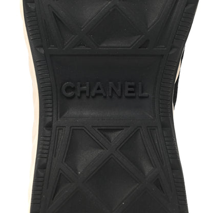 Chanel Suede Calfskin Embroidered CC Sneakers 39 Black 6 of 9