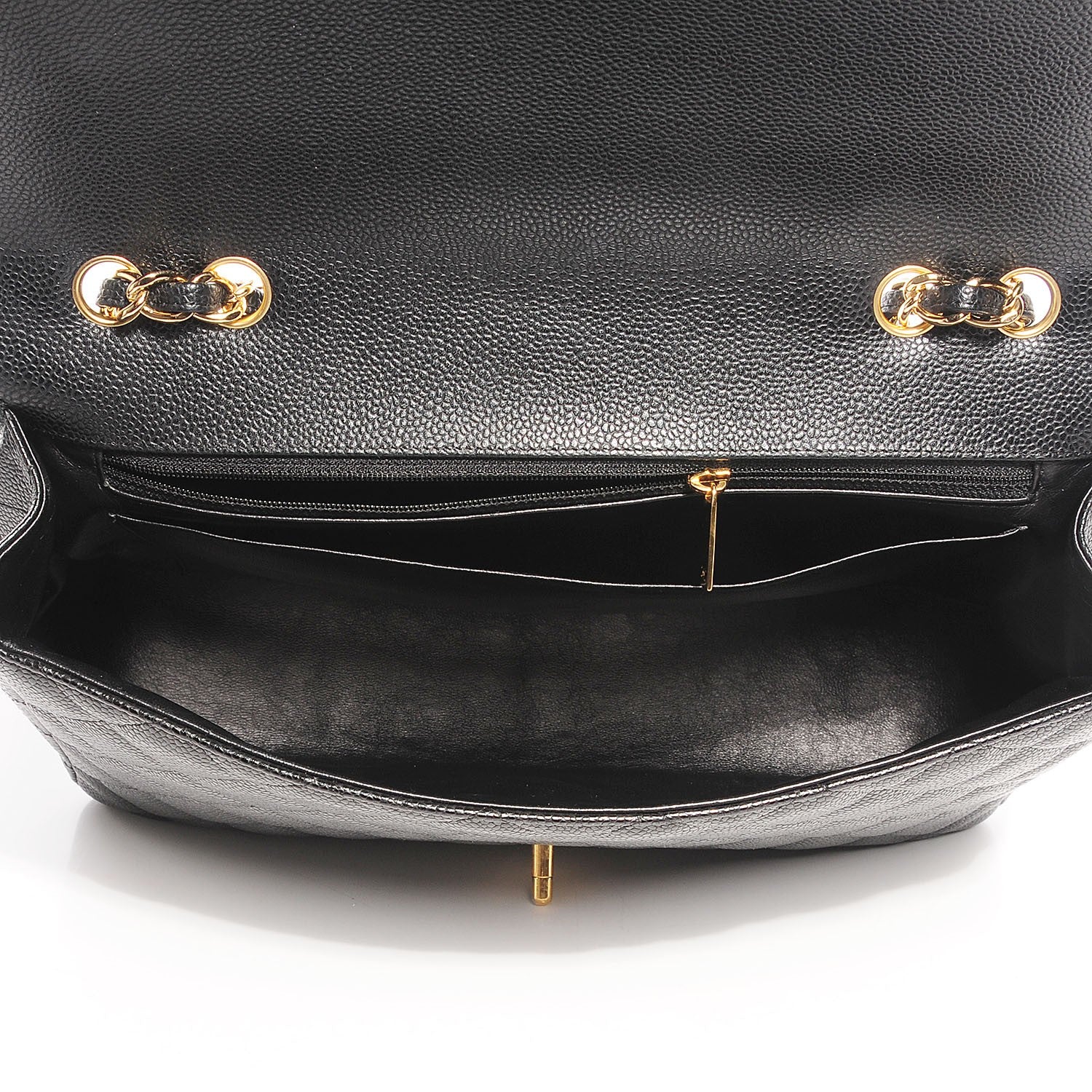 Chanel Caviar Jumbo Single Flap Black 11 of 11