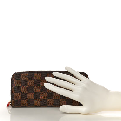 Louis Vuitton Damier Ebene Clemence Wallet Cherry 2 of 12