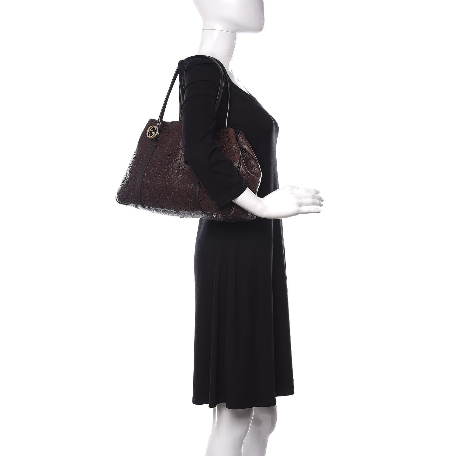 Gucci Guccissima Medium GG Twins Tote Dark Brown 2 of 10