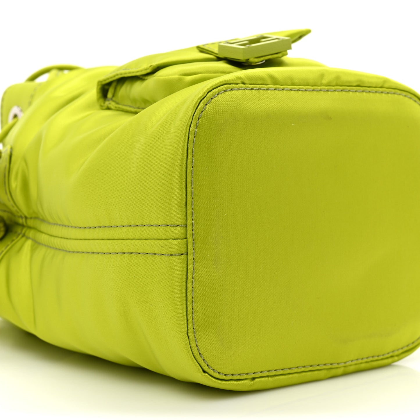 Nylon Ninfa Vitello King Cuoio Mini Mon Tresor Bucket Bag Wasabi