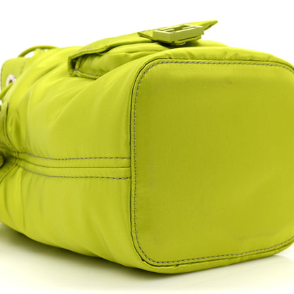 Fendi Nylon Ninfa Vitello King Cuoio Mini Mon Tresor Bucket Bag Wasabi 9 of 10