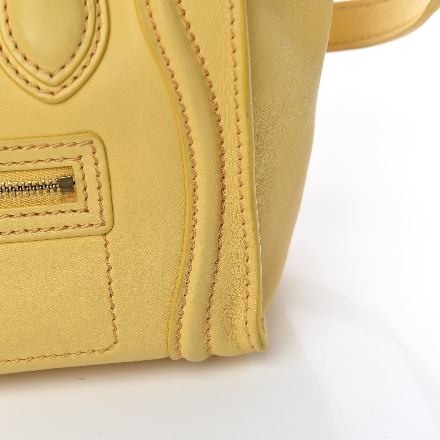Smooth Calfskin Nano Luggage Citron