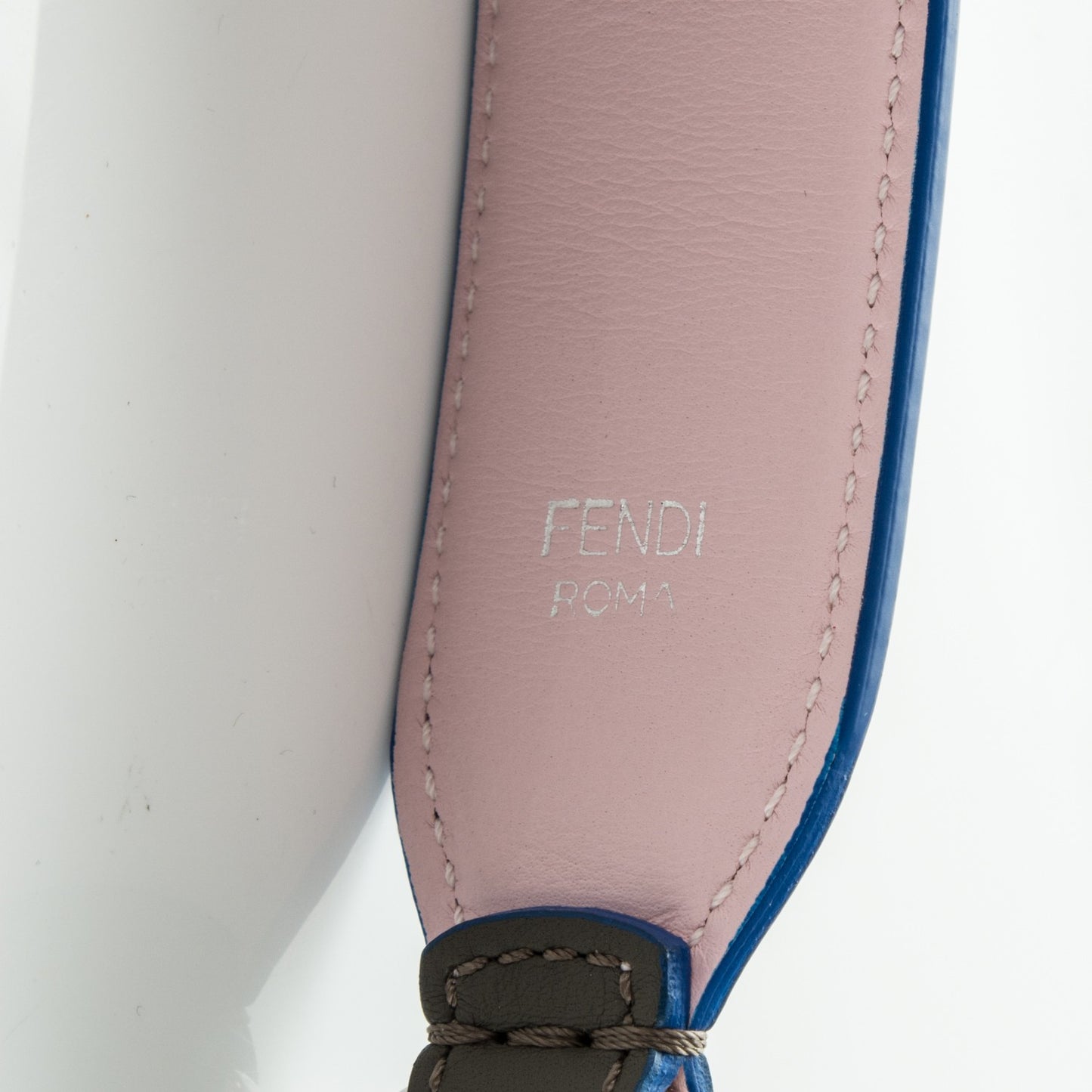 Vitello Dolce Plexiglass Bi-Color Studded Strap You Carbone Peonia Multicolor