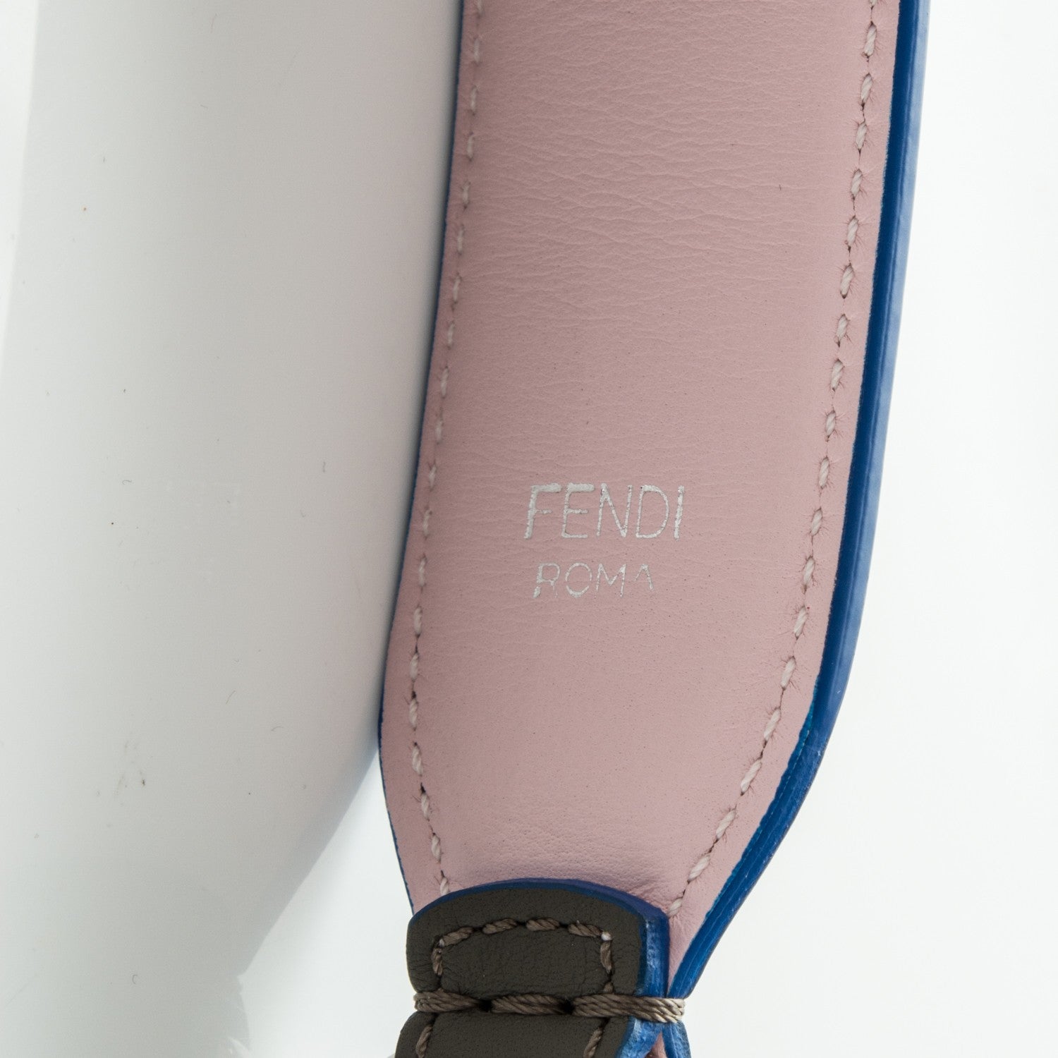 Fendi Vitello Dolce Plexiglass Bi-Color Studded Strap You Carbone Peonia Multicolor 4 of 4