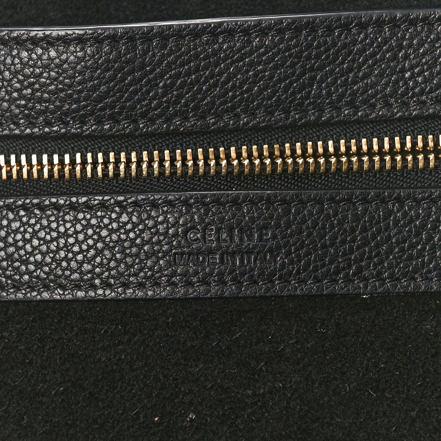 Celine Soft Grained Calfskin Medium Belt Cabas Phantom Black 6 of 9