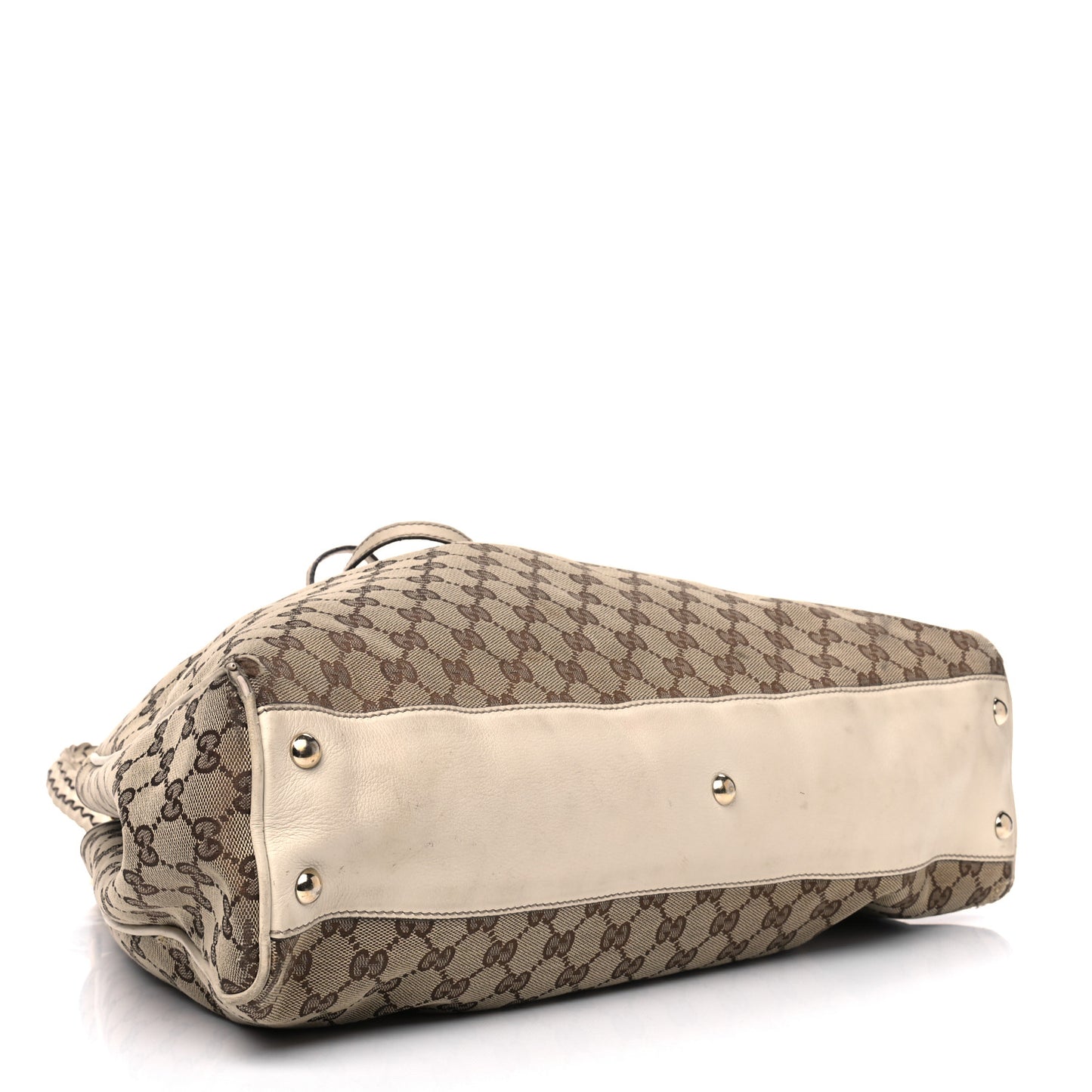Monogram Peggy Braided Tote Off White