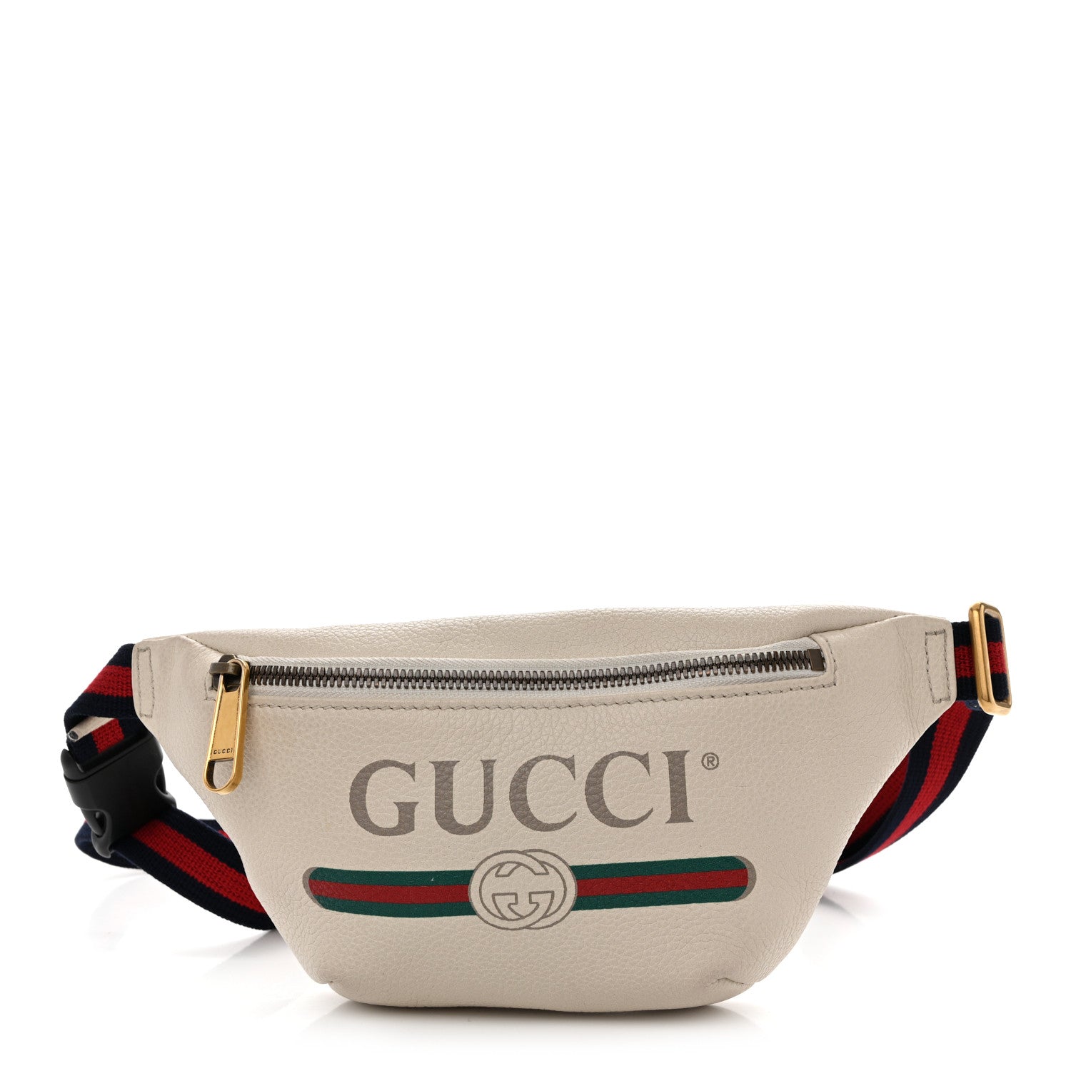 Gucci Grained Calfskin Small Logo Belt Bag White 1 of 10