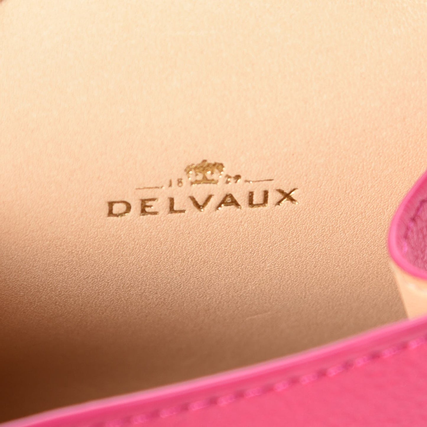 Calfskin Mini Brillant Bag Charm Rose Indien