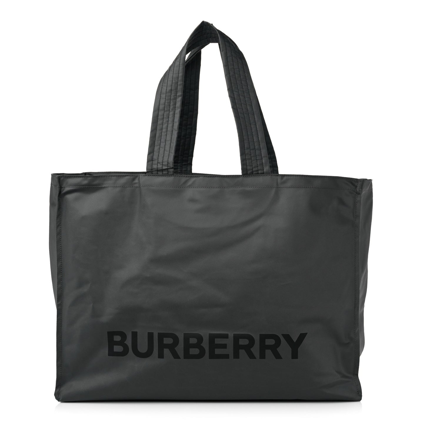 Nylon Logo Trench Tote Bag Grey