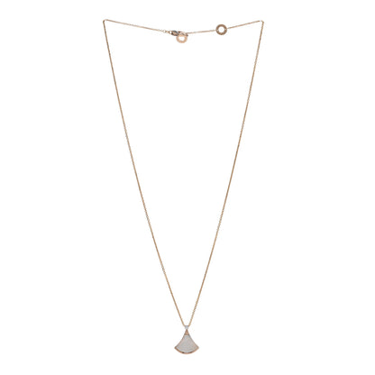 Bulgari 18K Rose Gold Diamond Mother of Pearl Small Divas' Dream Pendant Necklace 2 of 5