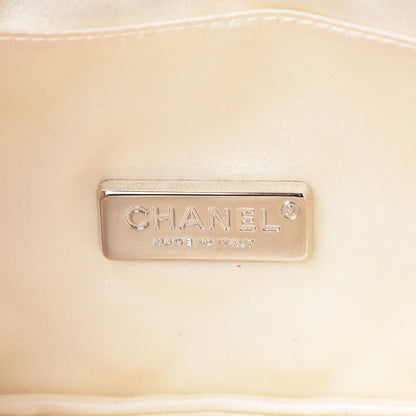 Chanel Lambskin Quilted Butterfly Chain Clutch White 6 of 15