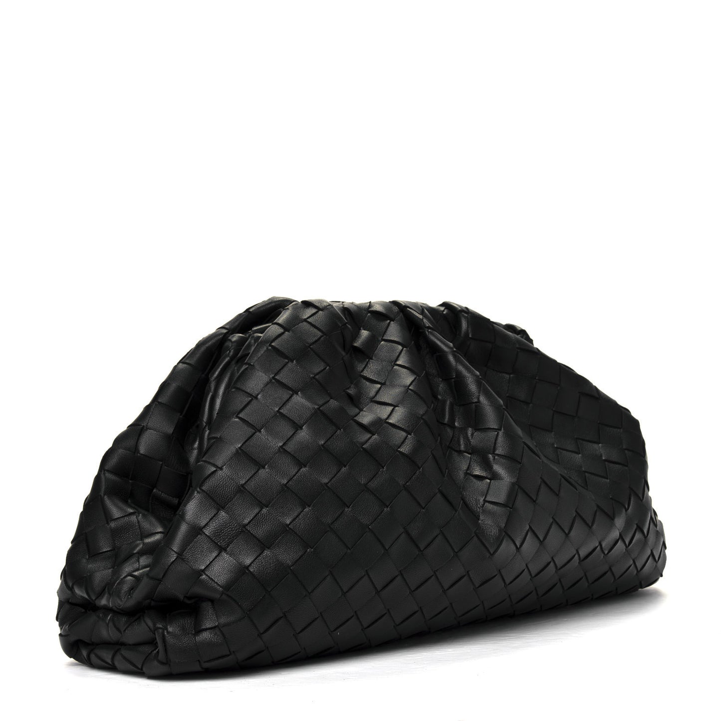 Nappa Maxi Intreccio The Pouch Oversized Clutch Black