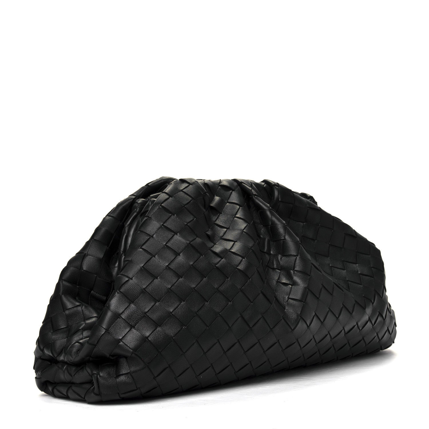 Bottega Veneta Nappa Maxi Intreccio The Pouch Oversized Clutch Black 2 of 5