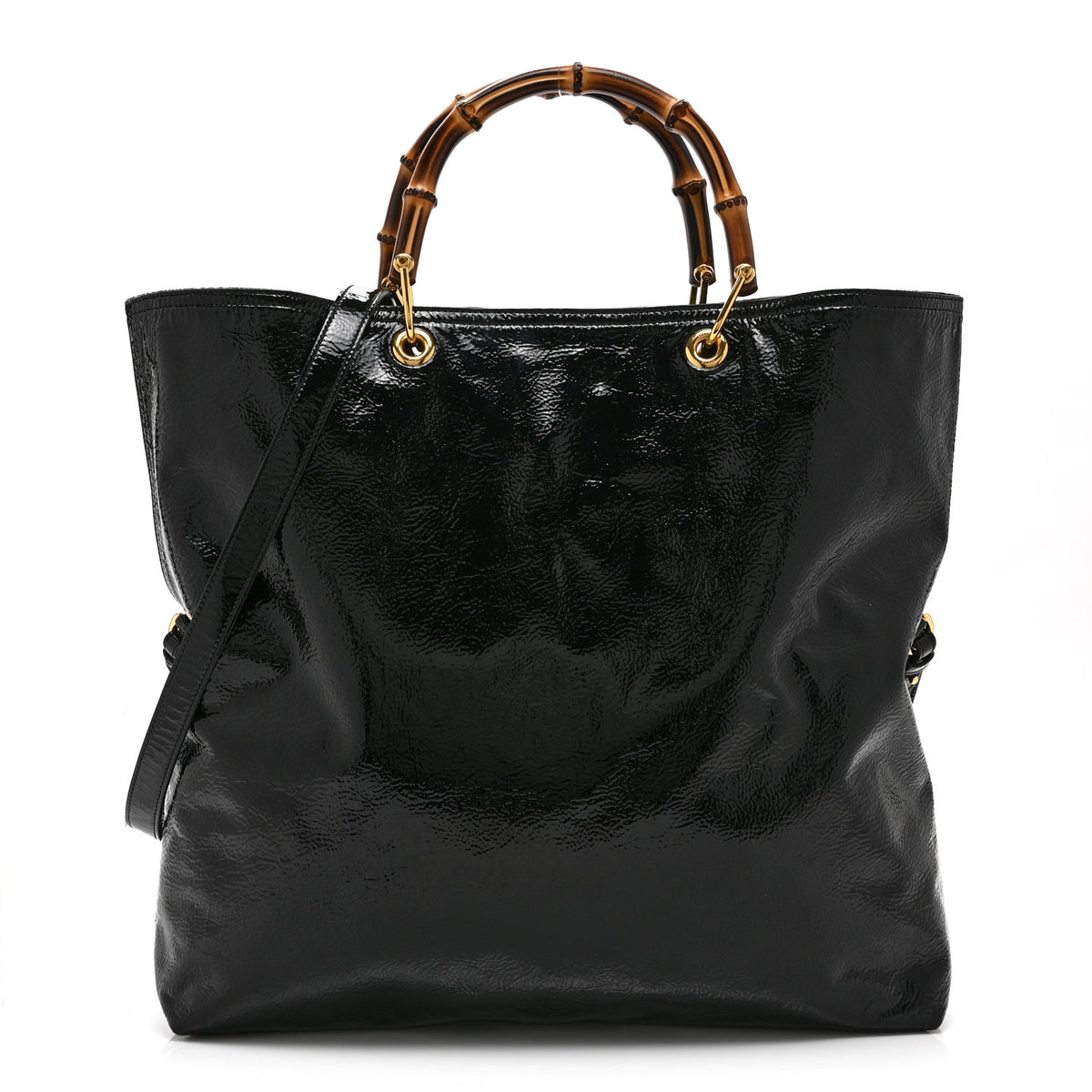 GG Monogram Bamboo Reversible Tote Black